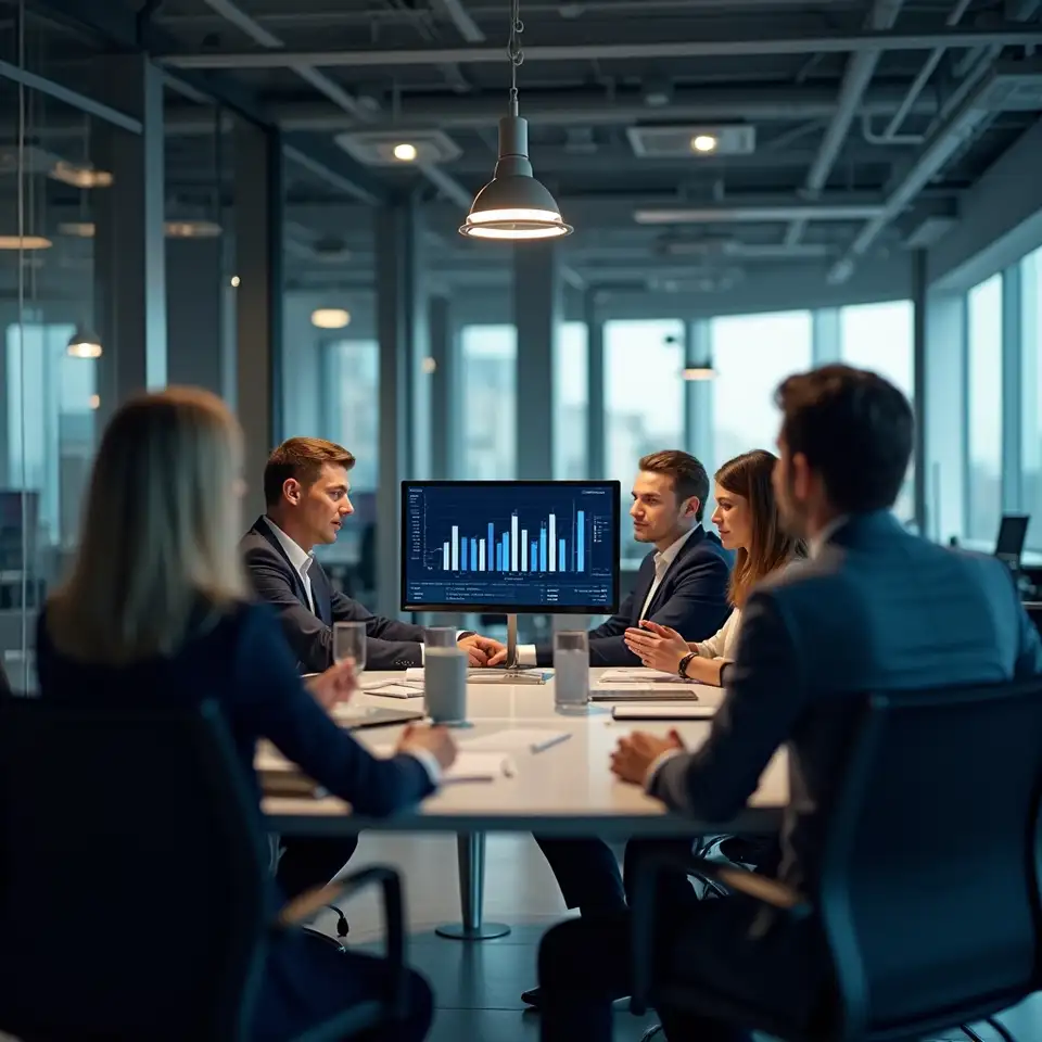 Team analysiert Daten gemeinsam